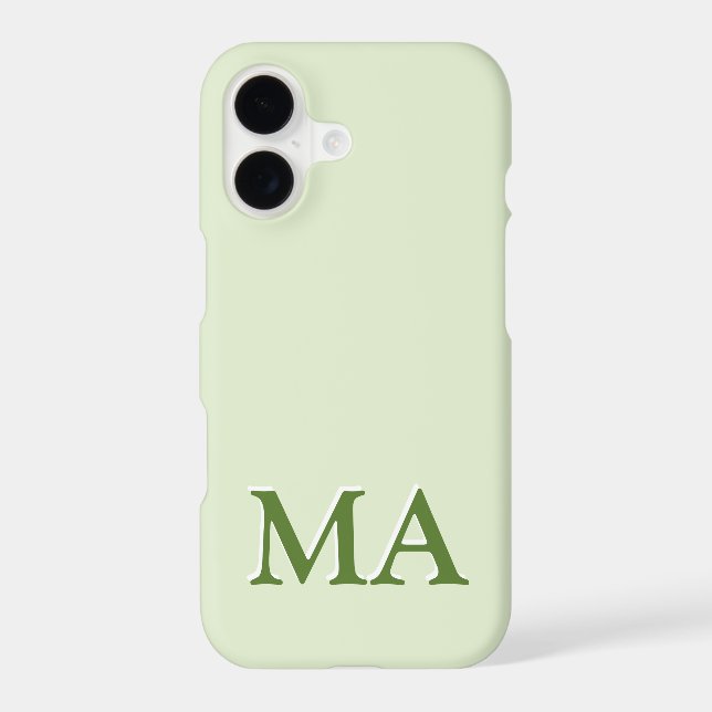  Minimal Modern Monogram iPhone  Case (Back)