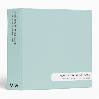 Minimal Modern Monogram Professional 3 Ring Binder