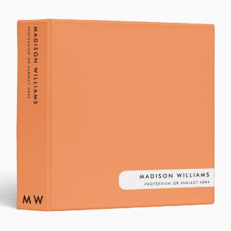 Minimal Modern Monogram Professional 3 Ring Binder