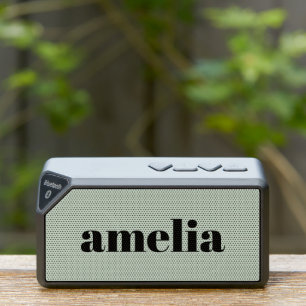 Minimal Modern Monogram Sage Green Bluetooth Speaker