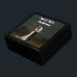 Minimal & Modern Newlyweds Mr & Mrs Wedding Photo Gift Box<br><div class="desc">Special keepsake photo plaque for newlyweds with a wedding day photo. Simple and modern design with a full photo design. Customize with your name.</div>
