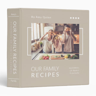 Minimal Modern Personalize Photo & White Texts 3 Ring Binder