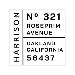 Minimal Modern   Personalized Family Return  Self-inking Stamp