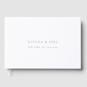 Minimal Modern Personalized Wedding Foil Guest Book