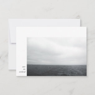 Minimal Modern Photo Black White Wedding Weekend Save The Date