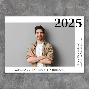 Minimal Modern Photo Graduation Announcement