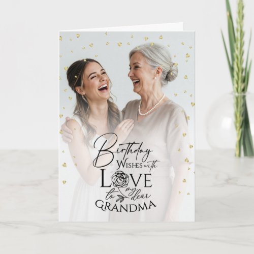 Minimal Modern Photo Modern Birthday Grandma