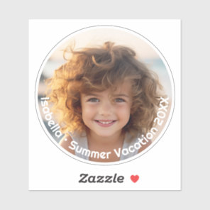 Minimal Modern Photo - Retro Text - Personal Sticker