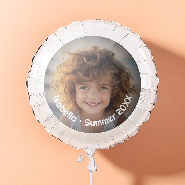 Minimal Modern Photo - Retro Text - Picture Balloon (Personalized Photo Balloon)