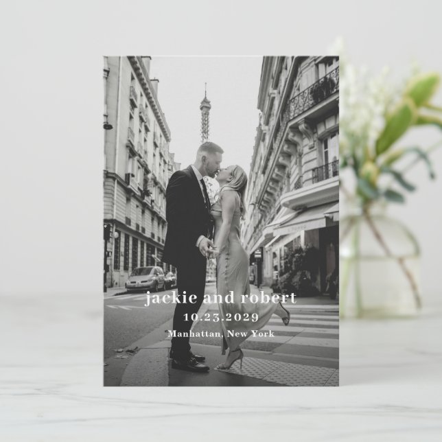 Minimal Modern Photo Wedding Program (Standing Front)