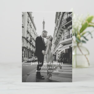 Minimal Modern Photo Wedding Program