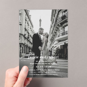 Minimal Modern Photo Wedding Save the Date