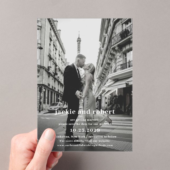 Minimal Modern Photo Wedding Save the Date (Insitu (Handheld))