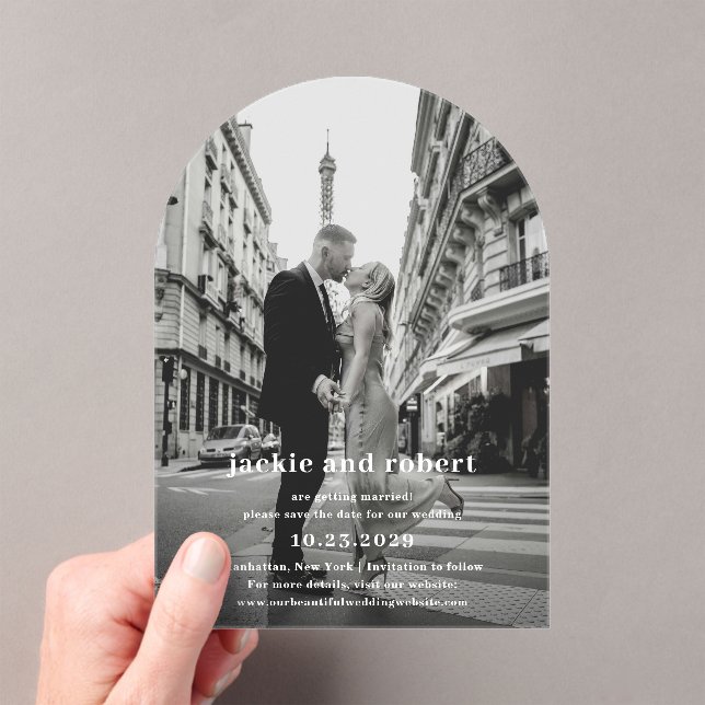 Minimal Modern Photo Wedding Save the Date (Insitu (Handheld))