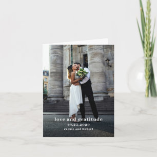 Minimal Modern Photo Wedding Thank You Card