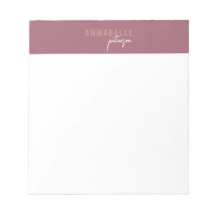 Minimal Modern Professional Dusty Rose Simple Notepad