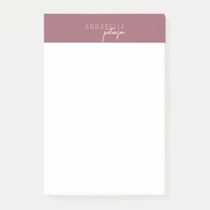 Minimal Modern Professional Dusty Rose Simple Post-it Notes