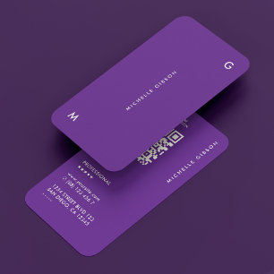 Minimal Modern Professional Royal Purple Business Card