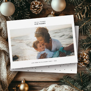 Minimal Modern Quote   Simple Trendy Photo Holiday Card