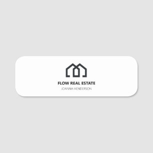 Minimal Modern Real Estate Listing Agent Realtor Name Tag