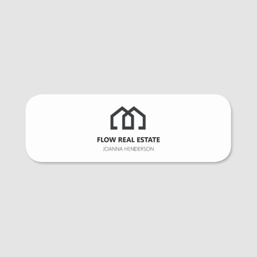 Minimal Modern Real Estate Listing Agent Realtor  Name Tag