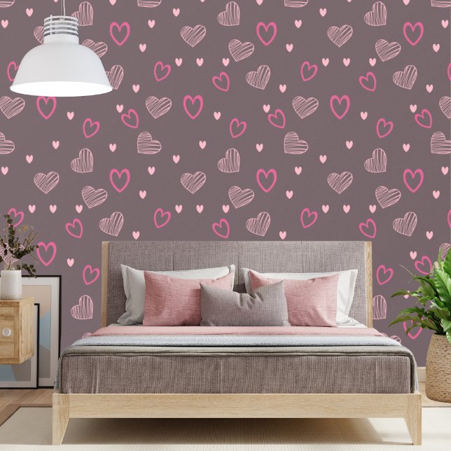 Minimal Modern Romantic Pink Heart Shape Wallpaper (Creator Uploaded)