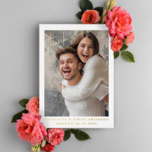 Minimal & Modern Script Custom Wedding Thank You