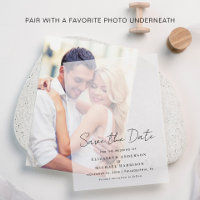 Minimal Modern Script Overlay Save the Date