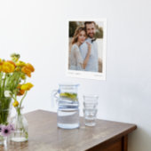 Minimal Modern Script Wedding Vow Overlay Photo Foil Prints (Laydown (Kitchen))
