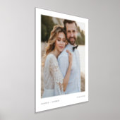 Minimal Modern Script Wedding Vow Overlay Photo Foil Prints (Laydown)