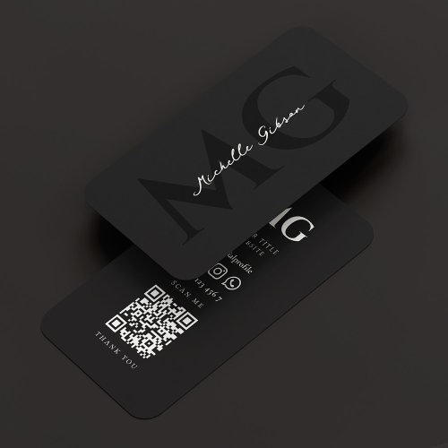 Minimal Modern Simple Black White Professional Business Card