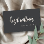 Minimal Modern Simple Blush Pink Black Script Business Card<br><div class="desc">If you need any further customisation please feel free to message me on yellowfebstudio@gmail.com.</div>