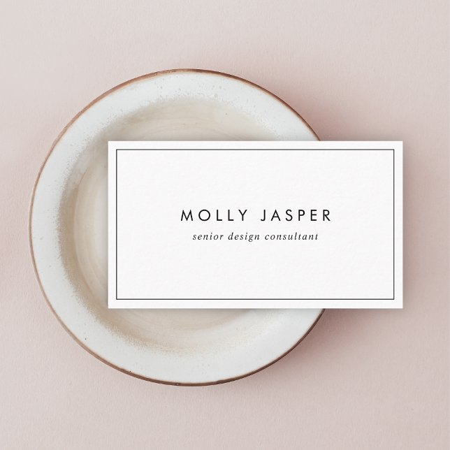 Minimal Modern Simple Clean White Elegant Chic Business Card (Creator Uploaded)