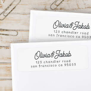 Minimal Modern Simple Elegant Chic Return Address Label