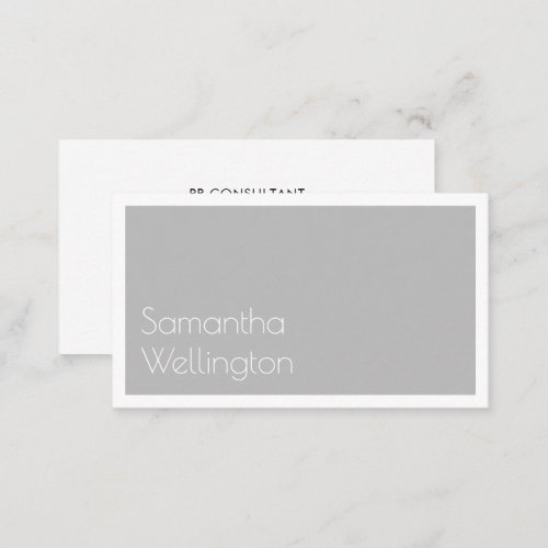 Minimal Modern Simple Gray Typography Business Card