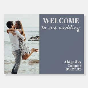 Minimal Modern Soft Gray Blue Lavender Welcome Foam Board