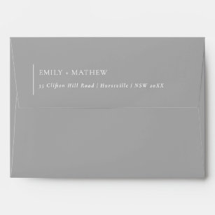 Pale Grey Wedding Envelopes