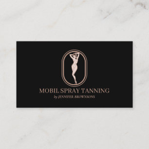 Minimal Modern Spray Tan Body Skincare Business Card