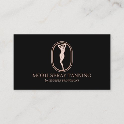 Minimal Modern Spray Tan Body Skincare Business Card