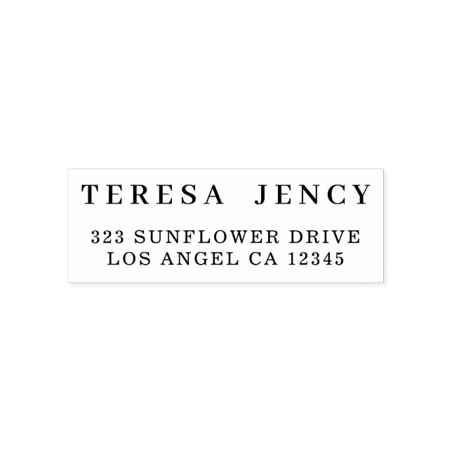 Minimal Modern | Stylish Simple Return Address Self-inking Stamp (Design)