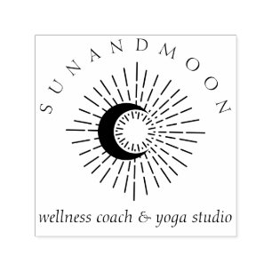 Minimal Modern Sun Moon Self-inking Stamp