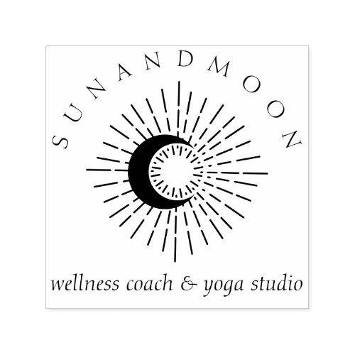 Minimal Modern Sun Moon Self-inking Stamp