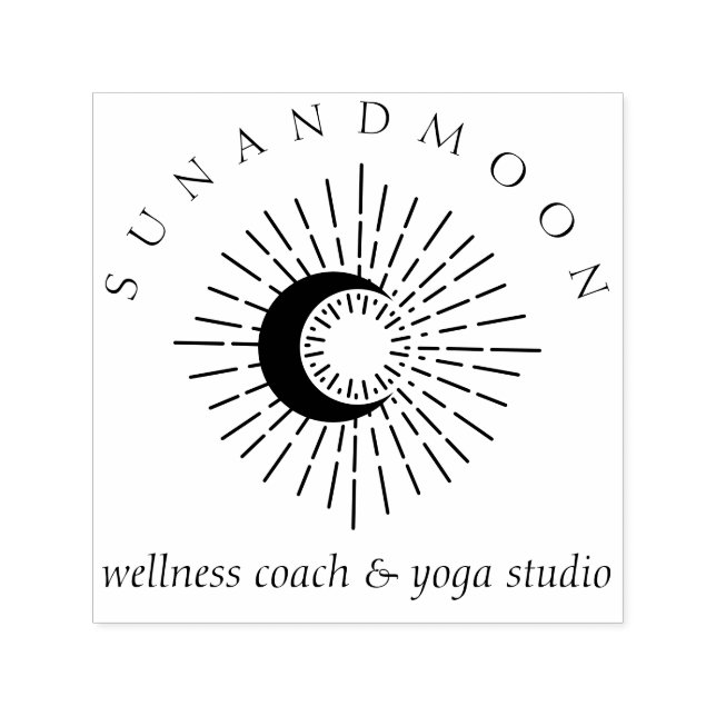 Minimal Modern Sun Moon Self-inking Stamp (Design)