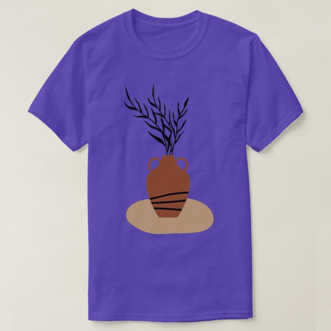 Minimal Modern Terraccota Pottery Abstract Shape D T-Shirt (Design Front)