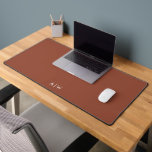 Minimal Modern Terracotta Monogram Initials Office Desk Mat<br><div class="desc">Create your own custom desk mat for your office featuring minimalist design and modern personalized monogram initials.</div>