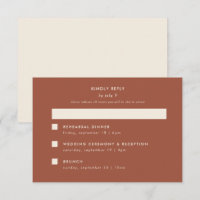 Minimal Modern Terracotta Wedding Multi-Event