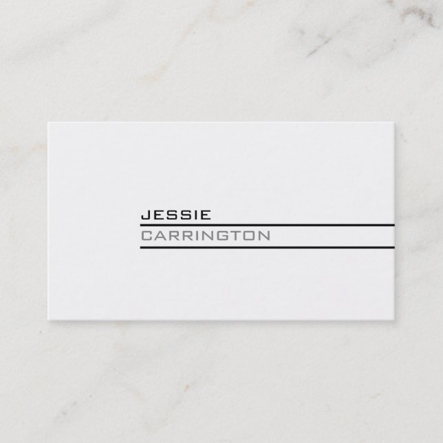 Minimal Modern Three Color 6A Business Card (Front)