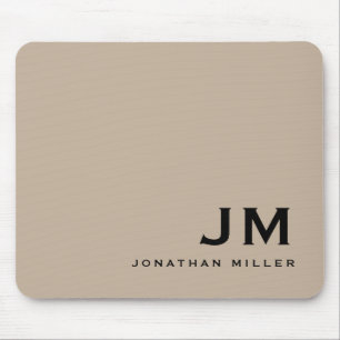 Minimal Modern Trendy Monogram Mouse Pad