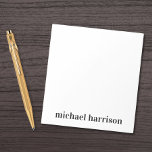 Minimal Modern Typography Monogram Notepad<br><div class="desc">Monogram personal notepad with your name in bold minimal modern typography. If needed,  adjust the font size in the design tool for shorter or longer names.</div>