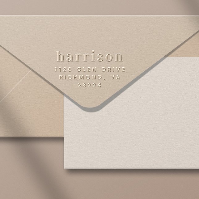 Minimal Modern Typography Name Return Address Embosser (Creator Uploaded)